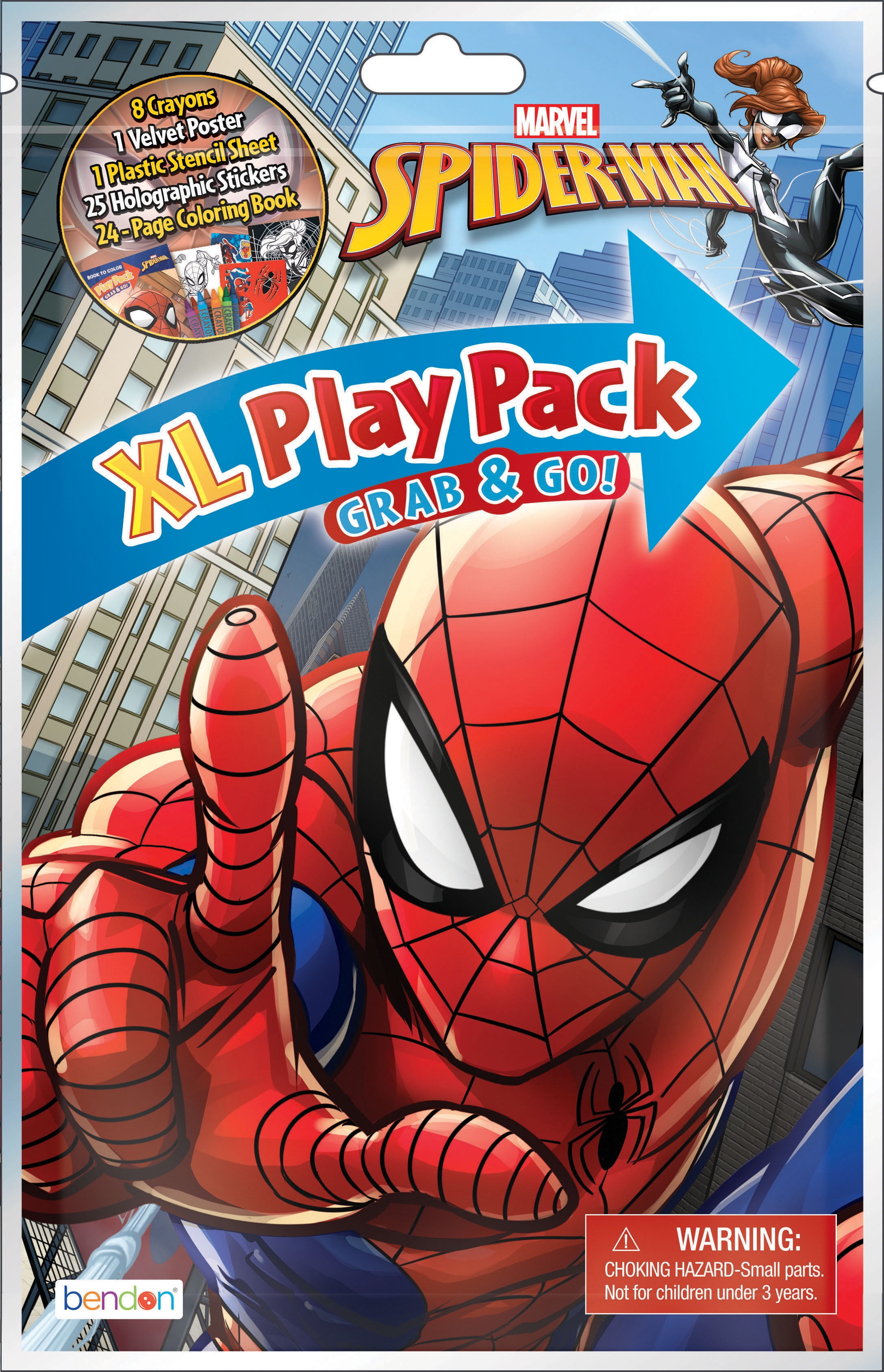 Marvel Spiderman XL Play Pack with 24-Page Mini Coloring Book; Includes