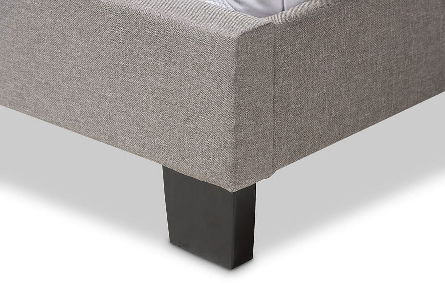 Baxton Studio Lexi Light Grey Fabric Upholstered Queen Size Bed