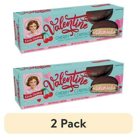 (2 pack) Snack Cakes, Little Debbie Family Pack Cherry Cordials