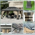 thumbnail image 5 of ASJMR 12x16 FT Hardtop Gazebo Double Roof with Metal Frame,Outdoor Pavilion with Curtains and Nettings,Garden Tent For Courtyards Backyards Decks Grass,Sand, 5 of 7