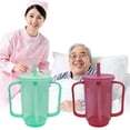 thumbnail image 1 of MTBLYS Vaso de lactancia para alimentos líquidos | Pacientes mayores postradas en cama | Vaso para beber antiatragantamiento | Plástico a prueba de derrames | 7|87 x 4|92 pulgadas | Asas, 1 of 7
