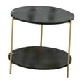 thumbnail image 4 of Mesa de centro, mueble de mesa, mesa pequeña para oficina, decoración del hogar, sala de estar Redondo negro, 4 of 8