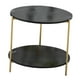 thumbnail image 4 of Mesa de centro, mueble de mesa, mesa pequeña para oficina, decoración del hogar, sala de estar Redondo negro, 4 of 8