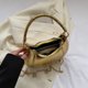 thumbnail image 2 of Bolso de hombro de moda Bolso de mensajero femenino de media luna de cuero de PU (Oro), 2 of 6