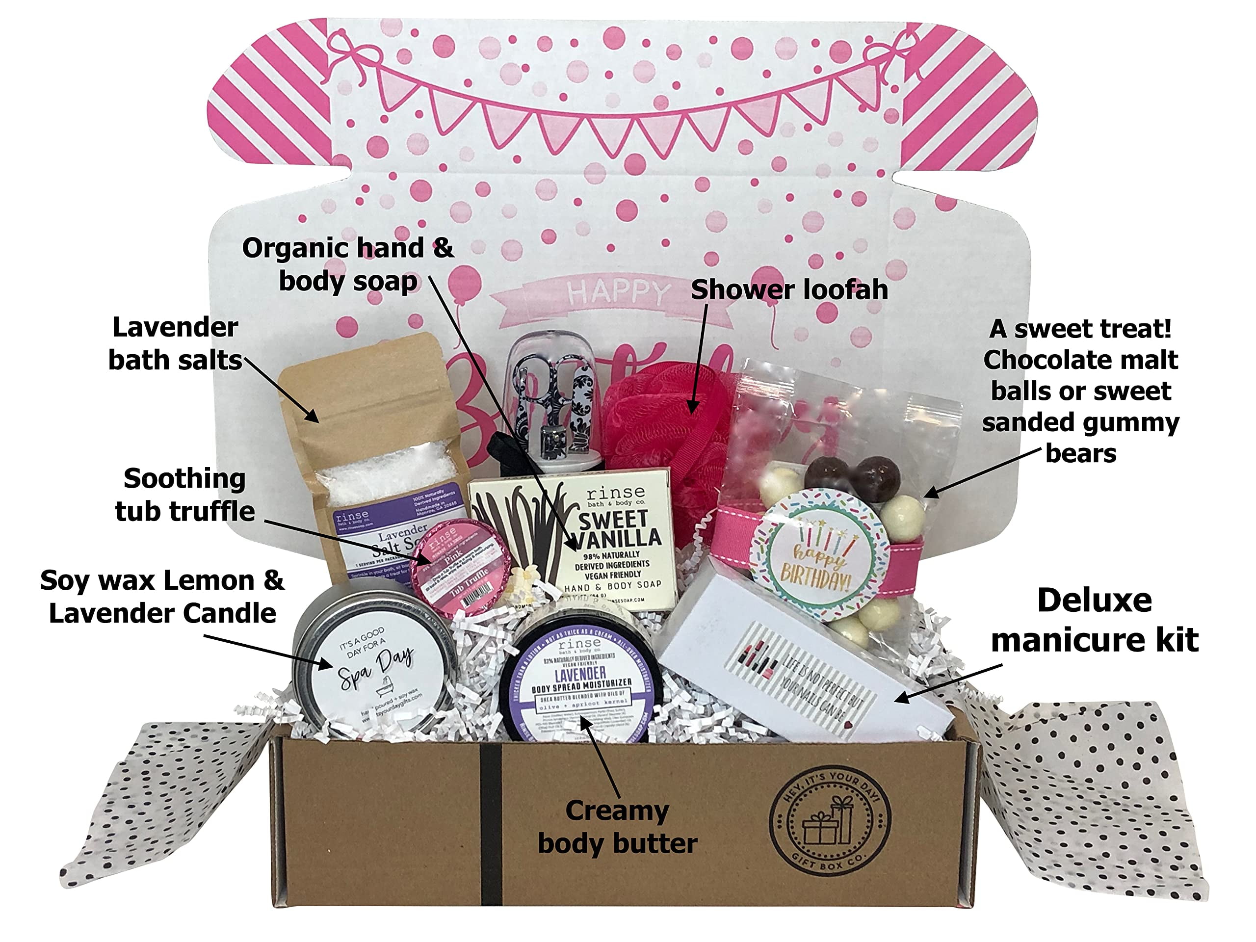 Christmas Gifts for Women, Birthday Gifts Basket for Friends Gifts for Her  Girlfriend Sister Mom Unique Holiday Gifts Box Jade Roller Bath Bombs