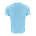 thumbnail image 5 of European Men Casual V Neck Knitted Knot T Shirt Loose Comfortable Trendy Sports Short Sleeved Solid Color Button Design Mens Work Shirts Summer Basic Tee Shirts, 5 of 9