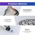 thumbnail image 3 of WOWOW Multi Function Shower Head Brushed Nickel High-Pressure Shower Head with Hose, 3 of 7