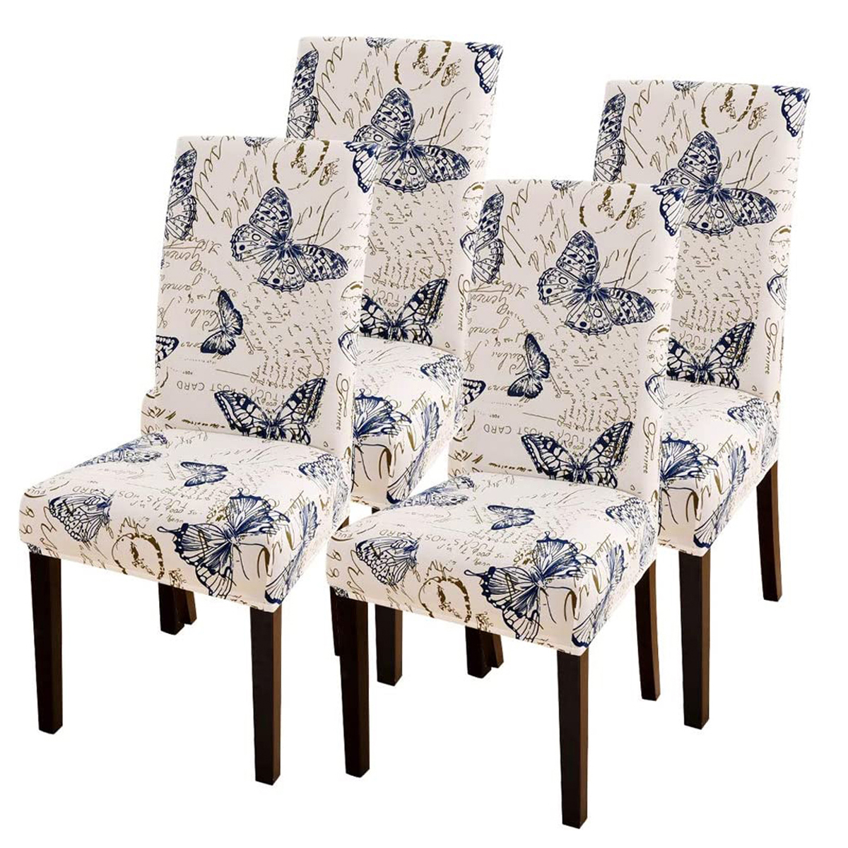 Chair Covers Set of 4 Stretch Chair Slipcovers, Seat Protector Spandex