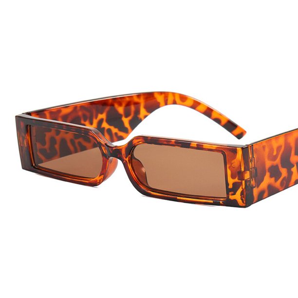 Gafas de sol rectangulares de lujo para hombre, lentes de sol a la moda, estilo Hip Hop, Vintage, diseñador negro, montura pequeña, personalidad, UV400 Fivean unisex