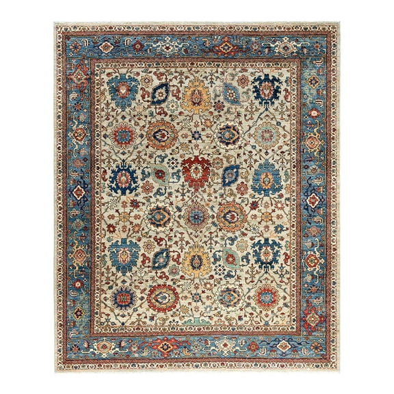 Serapi One-of-a-Kind Hand-Knotted Area Rug - Light Gray, 8' 3" x 9' 10"