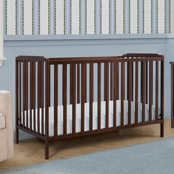 Delta Children Emmie 4-in-1 Convertible Crib - Converts from Baby Crib to Toddler Bed, Daybed and Sofa Bed, Fits Standard Full-Size Crib Mattress, Espresso
