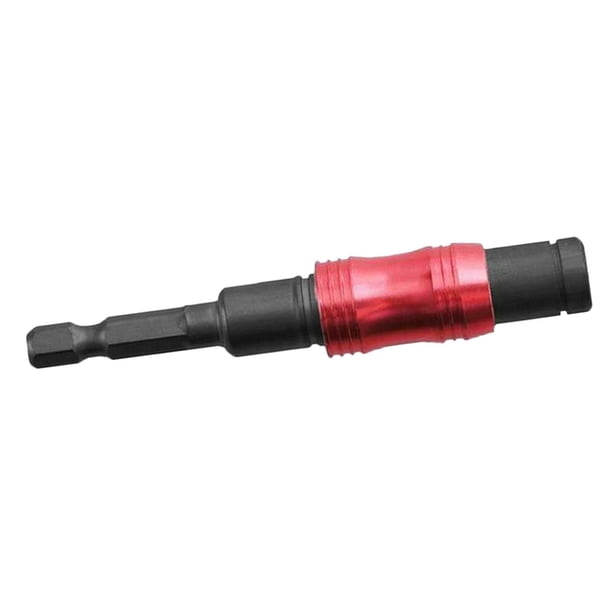 Portabrocas de tornillo pivotante ajustable, accesorios giratorios, vástago hexagonal de 1/4", cambio rápido negro rojo