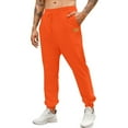 thumbnail image 2 of Mens Heavyweight Baggy Joggers Fleece Drawstring Waist, Big and Tall Sweatpants with Pockets for Workout​ Saffron M, 2 of 4