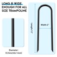 thumbnail image 2 of Estacas De Trampolín, Viento Fuerte, Anclajes De Trampolín Resistentes De 12 Pulgadas, 8 Piezas Con Gancho En T, Estacas De Viento De Acero Galvanizado En Forma De U Para Trampolín (Tipo U Negro, 8 Pi, 2 of 5