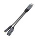 thumbnail image 1 of USB C Splitter Type C Double Plug 100W Fast Charging Adapter Splitter Cable Type C Male to Double Female Cable for Phone White, 1 of 4