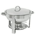 thumbnail image 2 of ZenSports 5 Pack 5QT Round Stainless Steel Chafing Dish Buffet Set Full Size Chafer W/Fuel Holder, Silver, 2 of 10