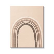 Stupell Industries Boho Rainbow Arched Stripes Neutral Brown Tones Graphic Art Gallery Wrapped Canvas Print Wall Art, Design by Caroline Alfreds