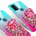 thumbnail image 5 of AT&T Radiant Max 5G Case / Fusion 5G Case / Cricket Dream 5G Case / Innovate 5G Case Ring Stand Liquid Glitter 360 Degree Protection Phone Case Cover w/Screen Protector - Purple/Blue, 5 of 6