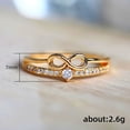 thumbnail image 5 of Pulsera estilo Agete Anillo de compromiso de boda chapado en oro rosa con 8 palabras ilimitadas para mujer, 5 of 5