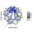 thumbnail image 4 of Kokovifyves Wooden Plaque Blue and White Porcelain Wreath Splicing Wreath Outdoor Courtyard Party Decoration, 4 of 9
