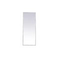 thumbnail image 1 of Elegant Decor MR41436WH 14 x 36 in. Metal Frame Rectangle Mirror, White, 1 of 1