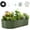 Green, variant on QinaQin 6X3x1Ft Galvanized Raised Garden Bed Kit,Metal Raised Garden Bed,Oval Planter Box with Open-Ended Base for Vegetables,Flowers,White