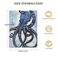 thumbnail image 2 of HENGT  Vertical Canvas Wall Art Abstract Grey and Blue Octopus Painting Printed on Canvas Sea Life Picture Poster Gallery Wrap Vintage Farmhouse Home Décor Ready to Hang, 2 of 5