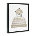 thumbnail image 3 of Stupell Industries High Fashion Bookstack with Tan Flowers Jet Black Framed Floating Canvas Wall Art, 16x20, by Amanda Greenwood, 3 of 5