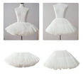 thumbnail image 2 of Womens Girls Short Tulle Skirt 1950s 6 Layer Tutus Pleated Skirts Petticoat Crinolines Hoopless Short Length Underskirt, 2 of 9
