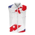 thumbnail image 4 of BiZtdJrK Mens 4th of July Shirts Casual Lapel Patriotic Tank Top Independence Day Button Down Sleeveless Tops Vacation Vest with Pockets White XXXL, 4 of 6
