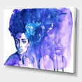 thumbnail image 3 of Designart ' Glorious Blue Portrait of Afro American Woman ' Modern Canvas Wall Art Print, 3 of 4