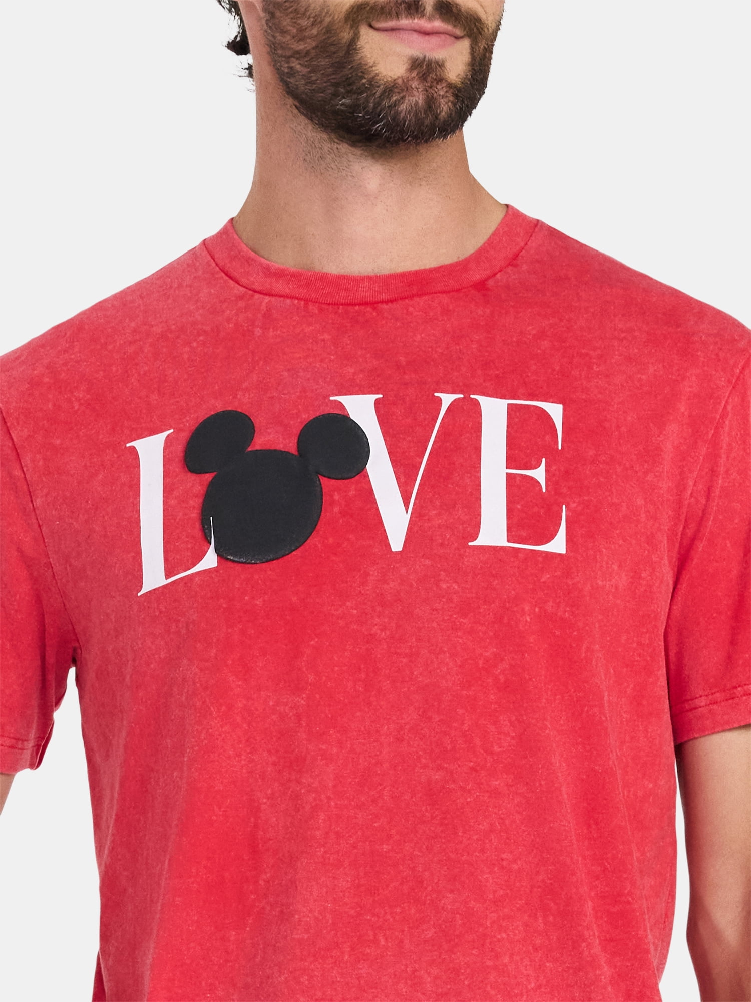 Disney, Men's & Big Men's Valentine's Day Graphic Tee, Mickey Love, Sizes XS-3XL
