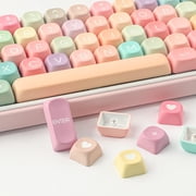 COSTOM MOA Profile Keycaps, 134 Keys PBT Keycap Dye-Sublimation Rainbow Candy Cute Keycaps, Round Colorful Custom Key Cap for 61/64/68/84/87/100/104/108 Cherry Gateron MX Mechanical Keyboards