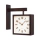thumbnail image 2 of Reloj de pared de esquina, resistente y decorativo, para comedor, interior y hogar. marrón oscuro, 2 of 7