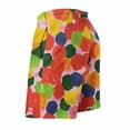 thumbnail image 4 of JRXY Pink Strawberries Men's Beach Shorts in Watercolor Style with Drawstring & Pockets 3Xl, 4 of 7
