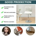 thumbnail image 5 of XUELC Crushed Velvet Brown Bar Stool Cover Stretch Stool Cover Swivel Counter Stool Cover Low Profile Short Back Chair Protective Cover 4pc, 5 of 7