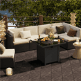 thumbnail image 2 of Alden design 12" x 12" Interlocking Wood Flooring Tiles for Indoor & Outdoor, 27pcs, Black, 2 of 10