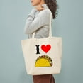 thumbnail image 3 of CafePress - I Heart Taco Tote Bag - Unisex Canvas Tote Bag, Beige, 1-Piece, 3 of 7