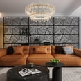 thumbnail image 4 of EastVita 1PC Metal Privacy Screen Outdoor, Freestanding Decorative Divider with Rust-Resistant Coating, Leaf, 4 of 8