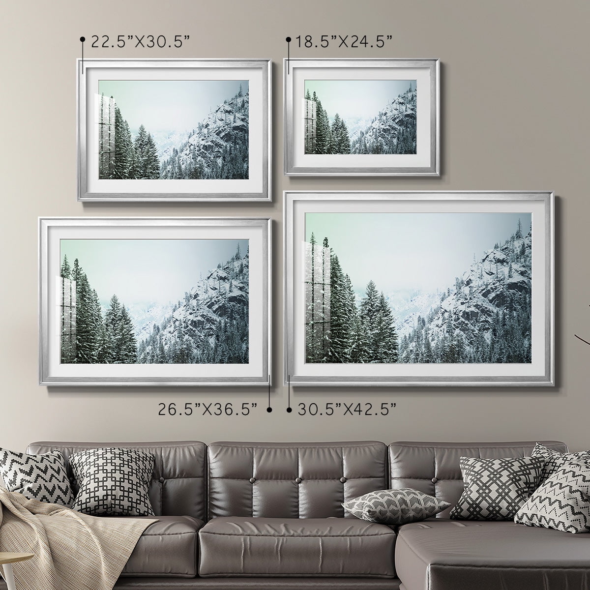 Snowfall in Cascadia II V1 Premium Framed Print - Ready to Hang