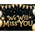thumbnail image 4 of Decorative Design Farewell Banner Balloon Decoration Goodbye Party Decoration Confetti Background Farewell Banner for Farewell Party Office Event Colleague Goodbye, 4 of 7