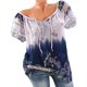 thumbnail image 2 of Guardurnaity Blusa Manga Corta Camisa Estampada Blusa Cuello V Mujer Top Verano Prendas para la parte del cuerpo Gris XL, 2 of 6