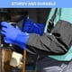 thumbnail image 4 of Guantes largos de goma, guantes resistentes a productos químicos hasta el codo con forro de algodón, guantes impermeables, grandes, 4 of 5