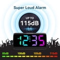 thumbnail image 3 of Despertador Netzu Loud RGB para personas que duermen mucho con 2 alarmas, 3 of 7