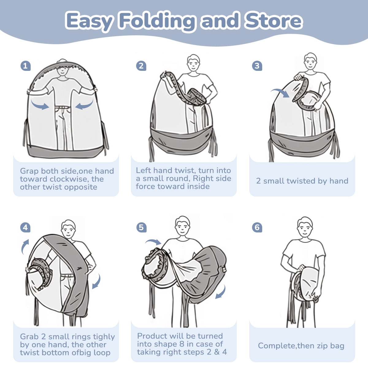 Crib Tent for Baby, Caveen Baby Crib Cover, Pop up Crib Canopy with Auto-Lock Zipper, Large Opening and Space, Portable