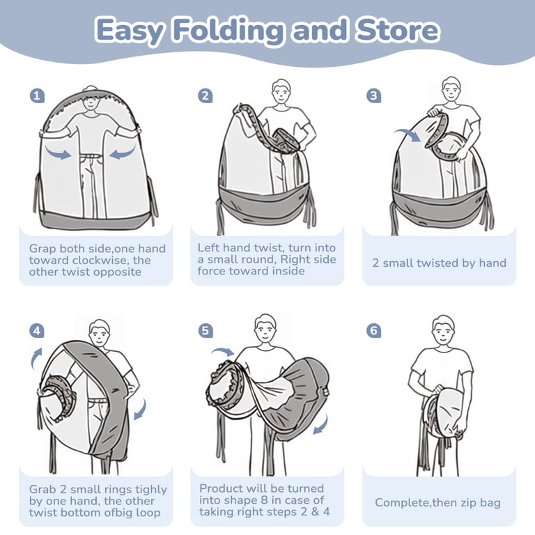 Caveen Pop-Up Crib Tent with Auto-Lock Zipper photo 3