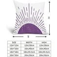 thumbnail image 4 of Boho Pillow Covers 18x18 Inch Pack of 2 Purple Bohemian Sun Sunrise Decorative Outdoor Throw Pillow Covers Farmhouse Pillowcase Square Linen Cushion Cover for Bedroom Sofa Couch Home Decor, 4 of 6
