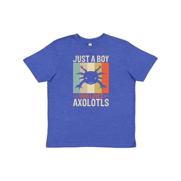 Inktastic Just a Boy Who Loves Axolotls Youth T-Shirt