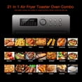 thumbnail image 4 of LOVMOR 26 Quart Air Fryer Oven with 9 Accessories,21-in-1 Smart Large Airfryer,Countertop Convection Toaster Ovens for Rotisserie,Baking,Dehydrators,Grills, Stainless steel, 15.7"*13.7"*12.1", 4 of 4