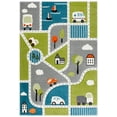 thumbnail image 2 of SAFAVIEH Carousel Kids Roadmap to Home Area Rug, Green/Gray, 5'3" x 7'6", 2 of 10